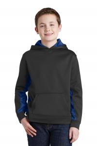 Youth Unisex Sport-Wick CamoHex Fleece Colorblock Hooded Pullover